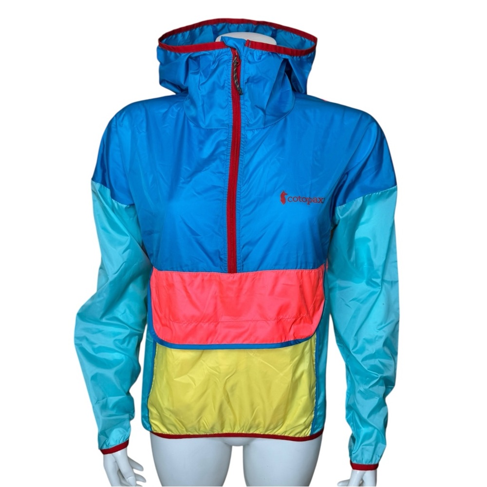 Cotopaxi Teca Half-Zip Windbreaker Jacket XS Bouncy House Colorblock Hooded NWOT
